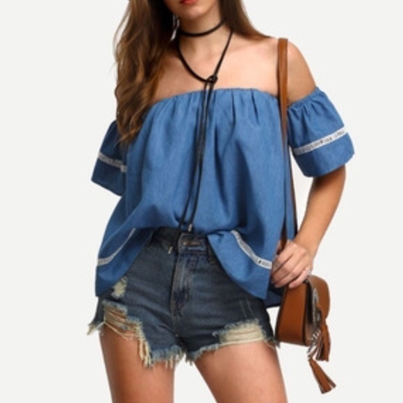 OFF the shoulder blouse. Price firm. - Picture 1 of 4